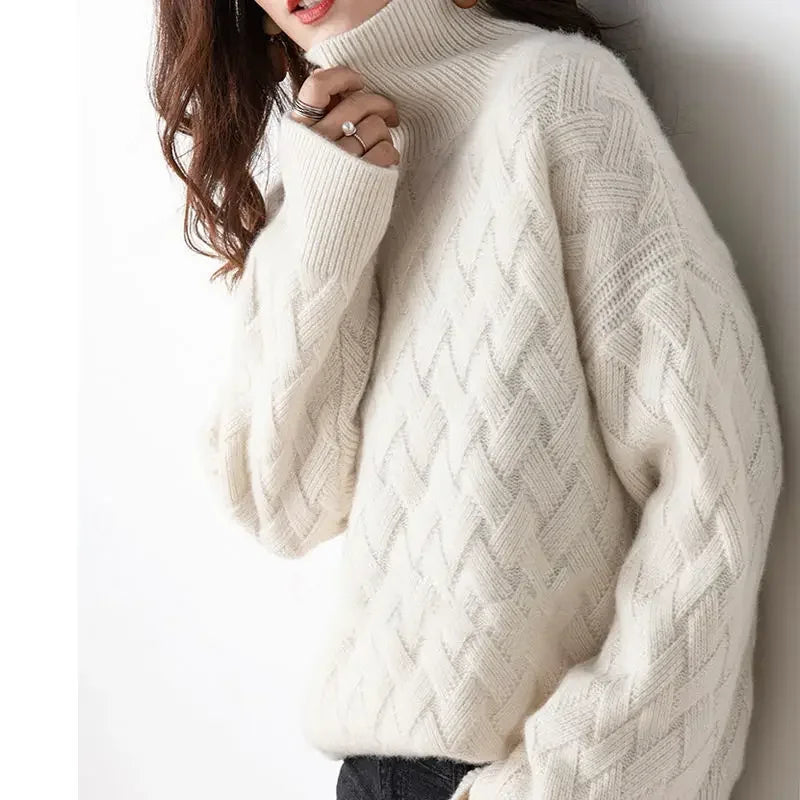 New Oversize Thick Sweater Women Loose Sweater Winter Casual Chic Cashmere Pullovers Pullover Female Long Sleeve