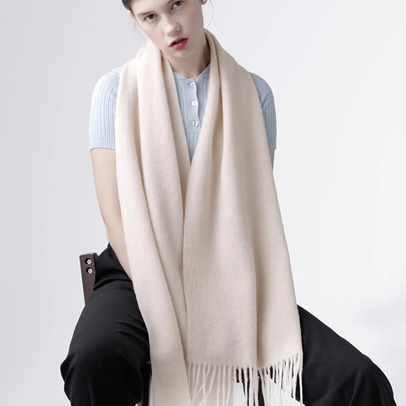 Solidlove Wool Winter Scarf Women Scarves Adult Scarves for Ladies 100% Wool Scarf Women Fashion Cashmere Poncho Wrap