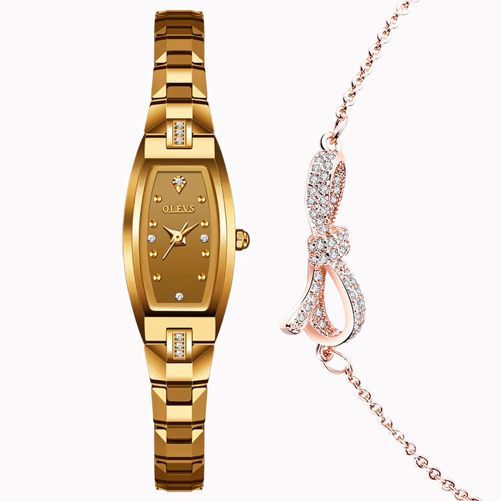 Gold/Rose Gold Watches for Womens Waterproof Slim Thin Small Wrist Analog Diamond Quartz Ladies Wrist Watches Elegant
