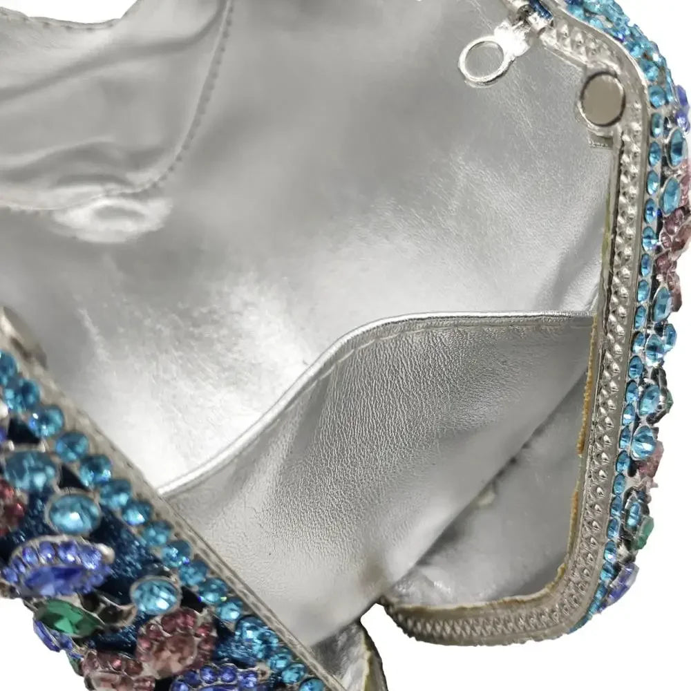 (In Stock) Multicoloured Women Crystal Bags Evening Clutches Purses Party Cocktail Rhinestone Minaudiere Handbag