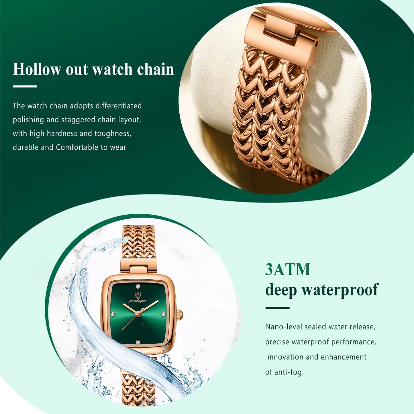 Luxury Square Watch for Woman Waterproof Stainless Steel Ladies Quartz Watch Dress Elegant Women Watches Fashion Reloj