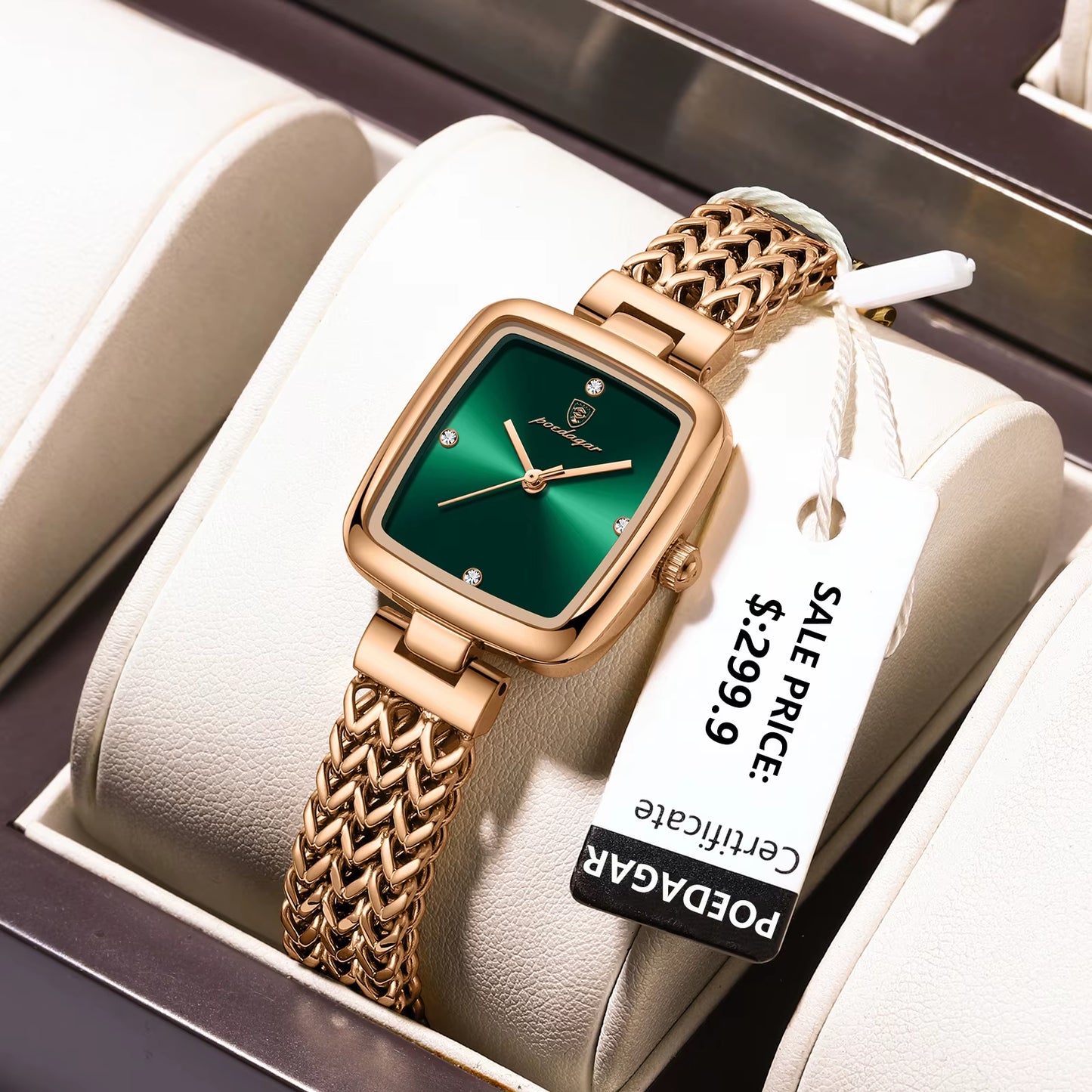 Luxury Square Watch for Woman Waterproof Stainless Steel Ladies Quartz Watch Dress Elegant Women Watches Fashion Reloj
