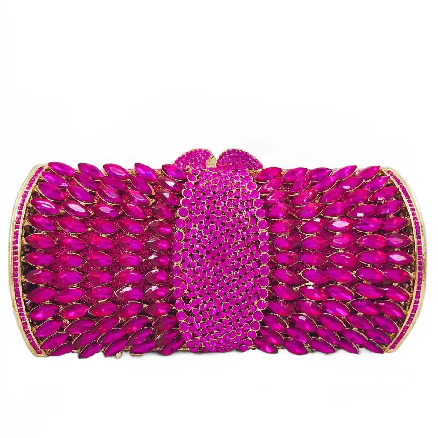 (In Stock) Elegant Purple Women Crystal Evening Bags Ladies Diamond Minaudiere Wedding Clutch Handbag and Purse