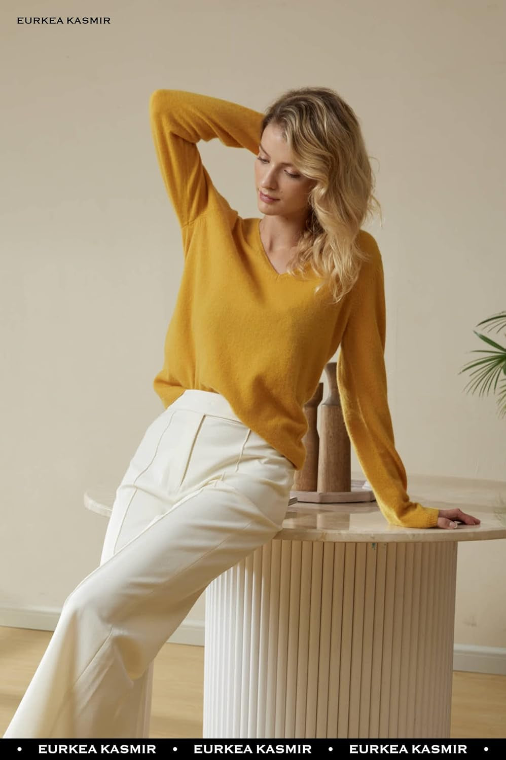 Women'S V Neck 100% Cashmere Sweater, Long Sleeve Pullover, Winter Top for Women, Gifts Ready