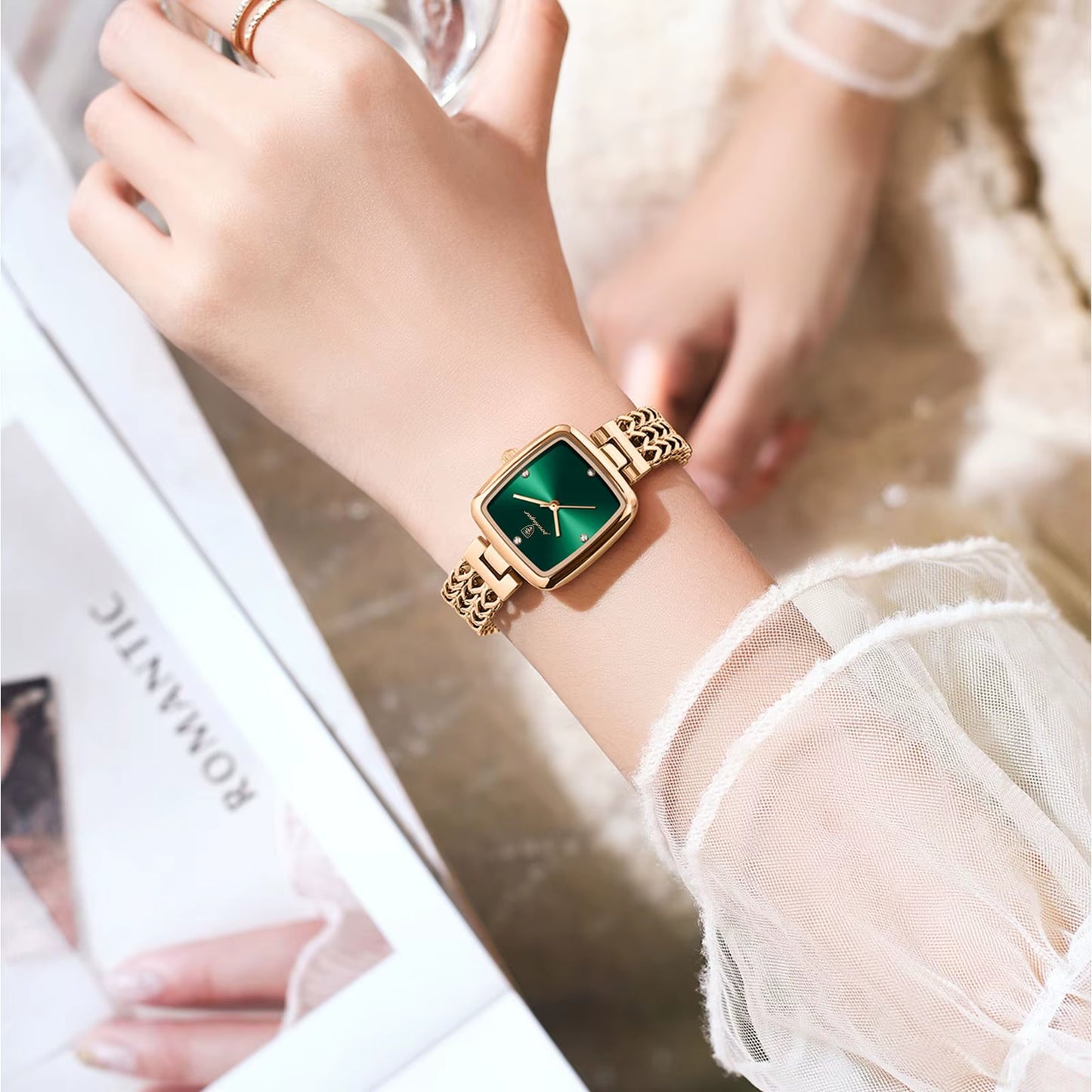 Luxury Square Watch for Woman Waterproof Stainless Steel Ladies Quartz Watch Dress Elegant Women Watches Fashion Reloj