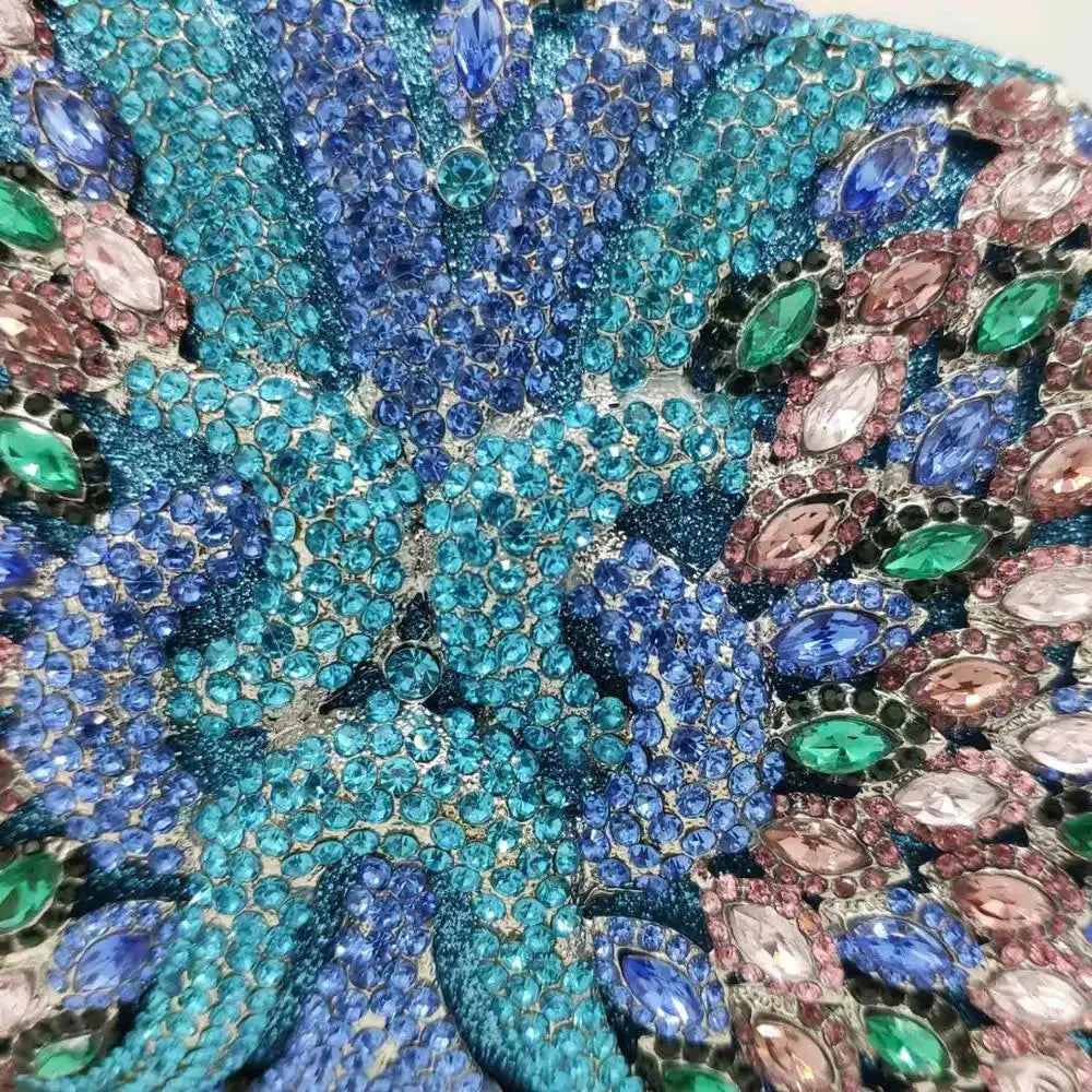 (In Stock) Multicoloured Women Crystal Bags Evening Clutches Purses Party Cocktail Rhinestone Minaudiere Handbag