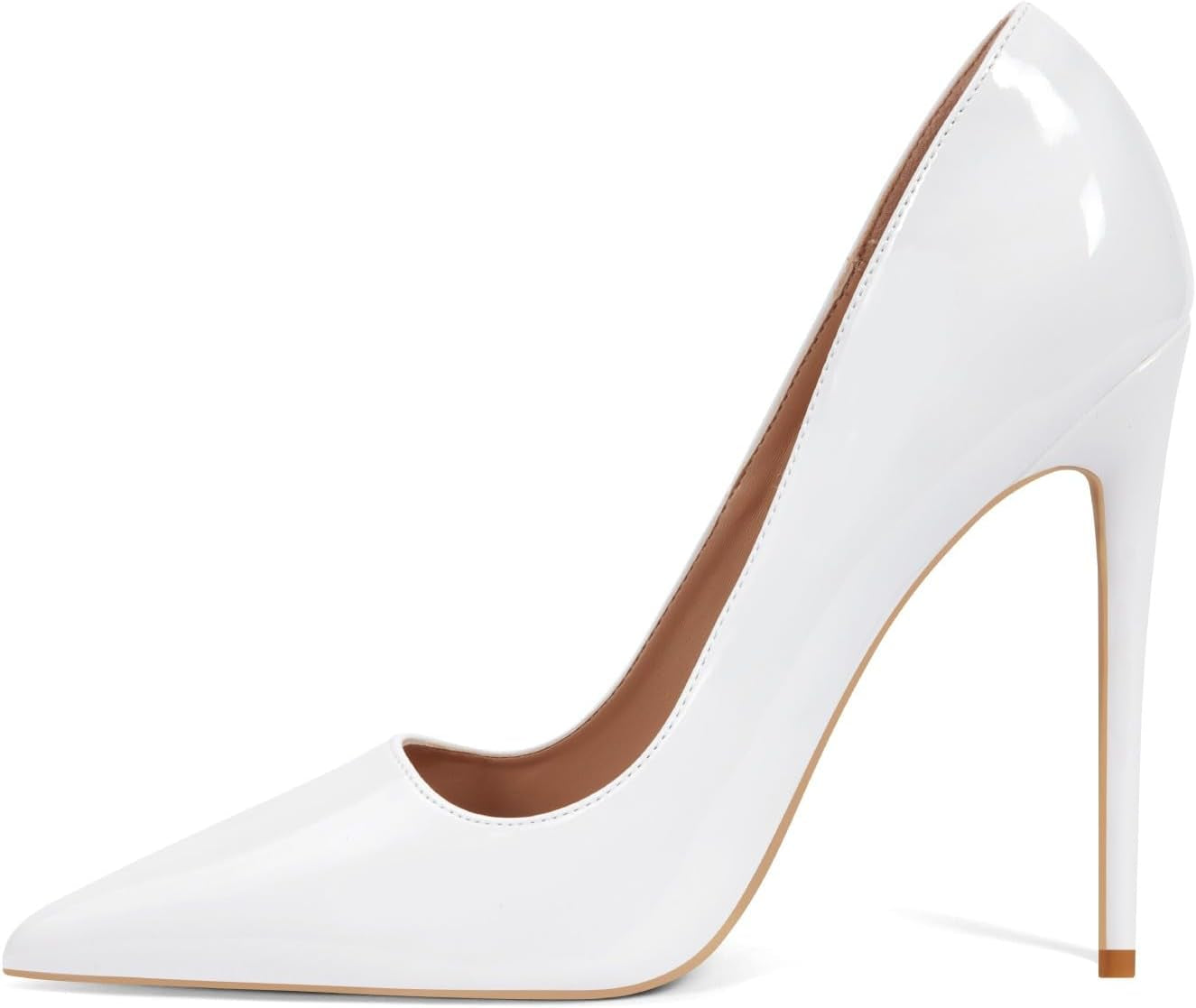 Women Pumps, Pointed Toe High Heel 4.7 Inch/12Cm Party Stiletto Heels Shoes