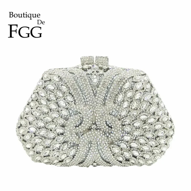 (In Stock) Multicoloured Women Crystal Bags Evening Clutches Purses Party Cocktail Rhinestone Minaudiere Handbag