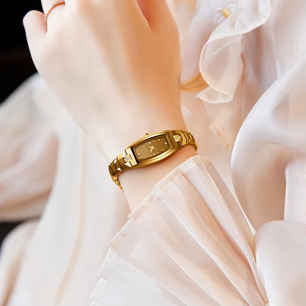 Gold/Rose Gold Watches for Womens Waterproof Slim Thin Small Wrist Analog Diamond Quartz Ladies Wrist Watches Elegant