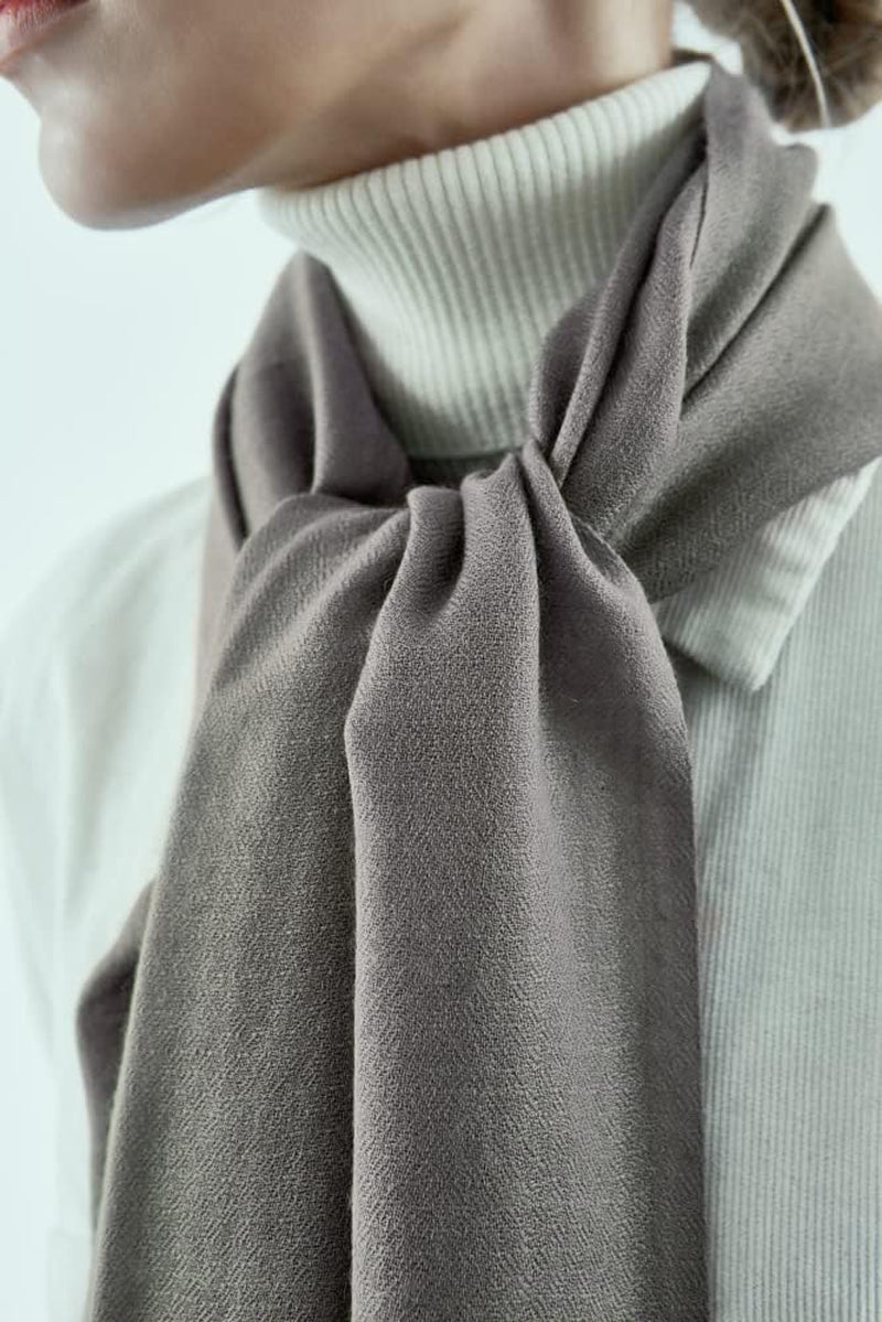 100% Cashmere from Himalaya – Prestigious Woven Wrap Shawl, Extra Large Scarf Stole for Women (Atmosphere)
