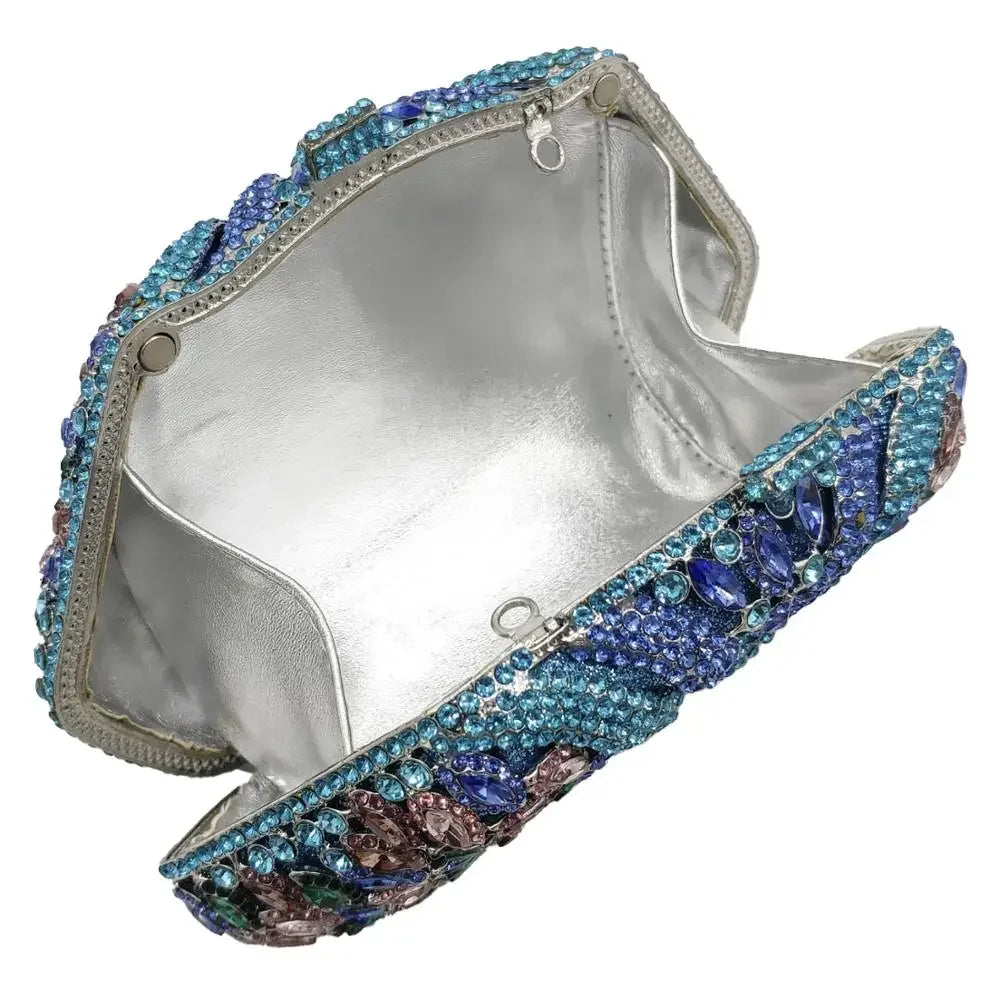 (In Stock) Multicoloured Women Crystal Bags Evening Clutches Purses Party Cocktail Rhinestone Minaudiere Handbag