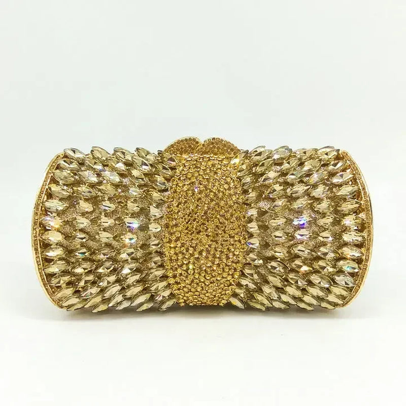 (In Stock) Elegant Purple Women Crystal Evening Bags Ladies Diamond Minaudiere Wedding Clutch Handbag and Purse