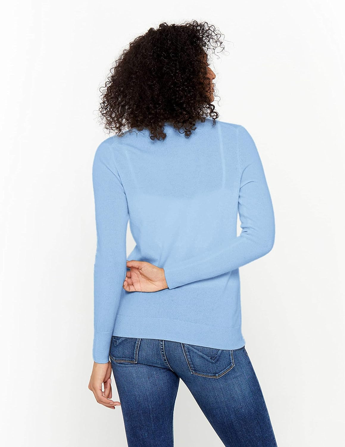 Women'S Button Front V-Neck Cardigan 100% Pure Cashmere Long Sleeve Sweater