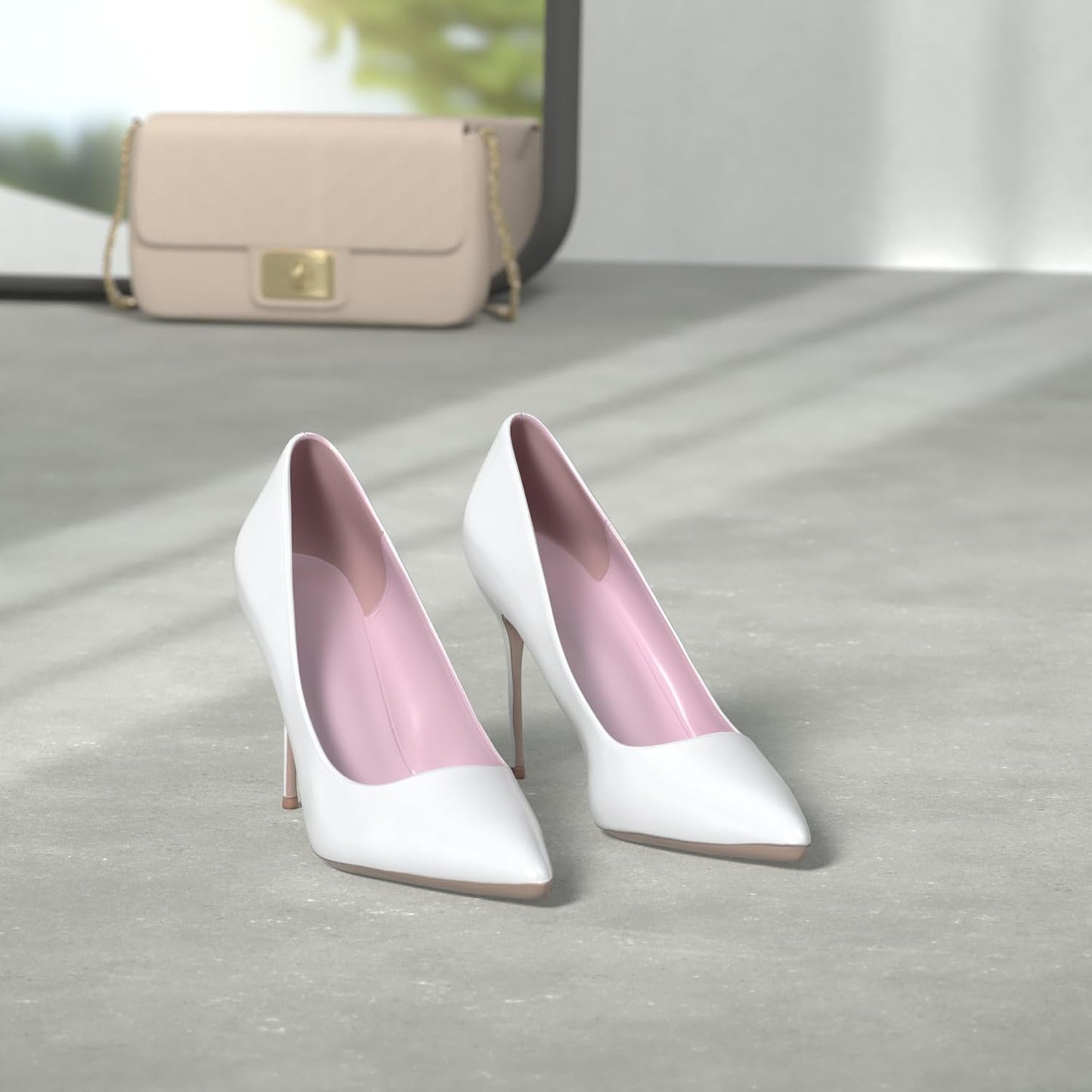 Women Pumps, Pointed Toe High Heel 4.7 Inch/12Cm Party Stiletto Heels Shoes