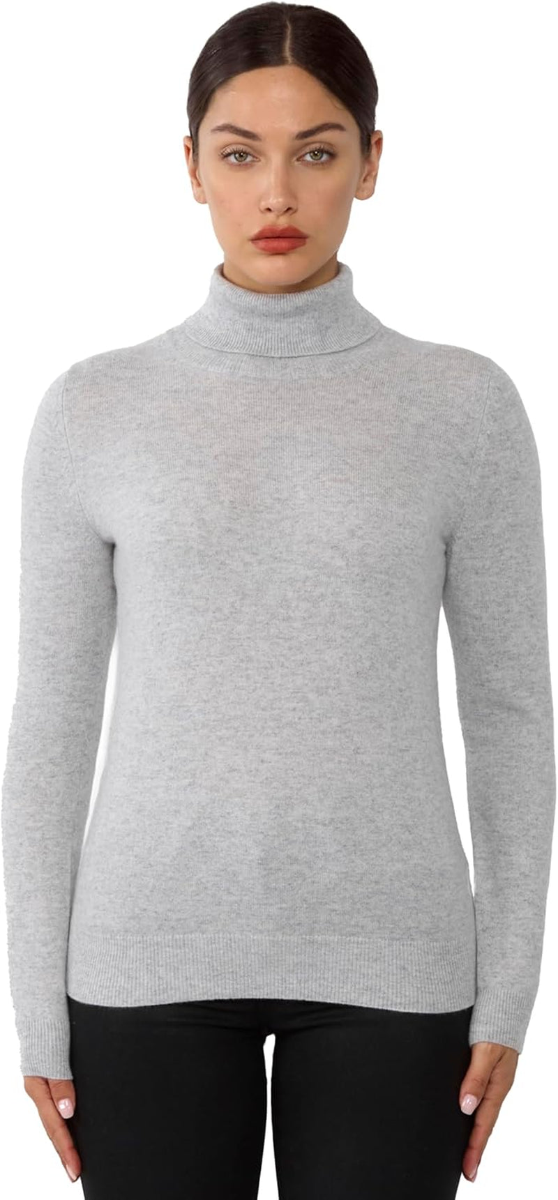 Women'S 100% Pure Cashmere Long Sleeve Pullover Turtleneck Sweater