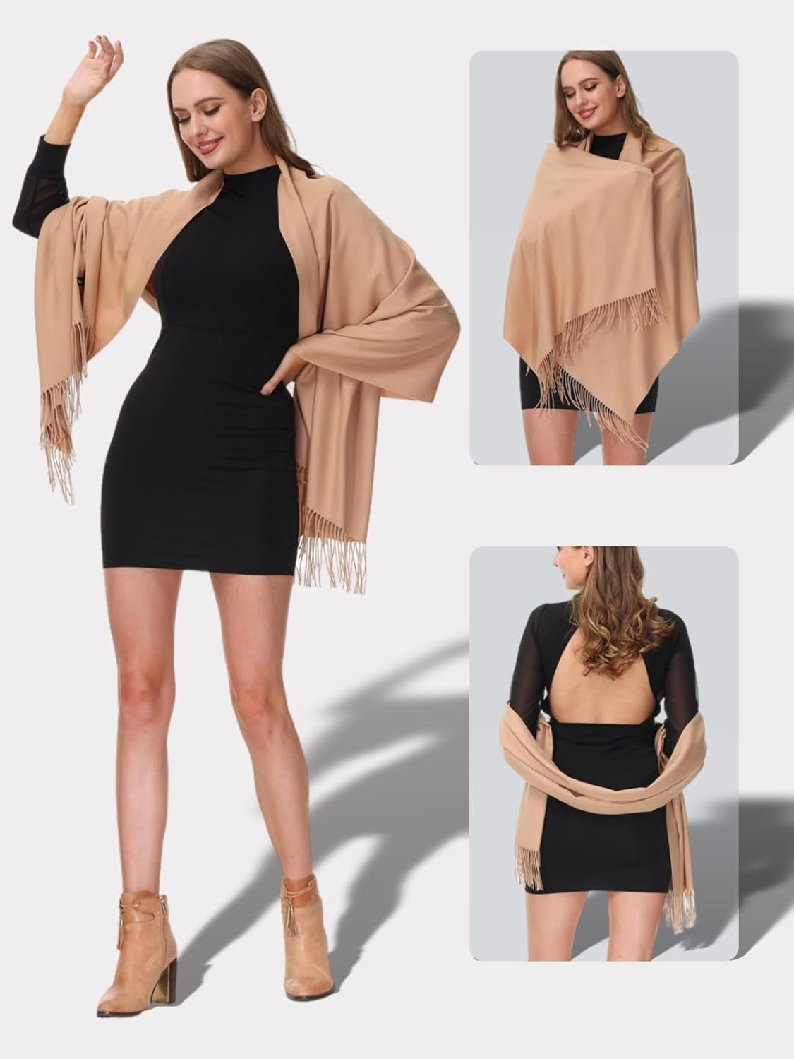Pashmina Shawl Wraps Cashmere Feel Soft Scarves Winter Warm Fashion Scarf Women Evening Dresses Wedding Bridesmaid