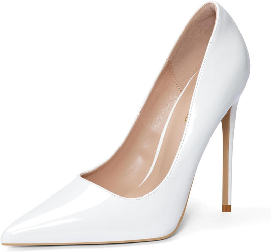 Women Pumps, Pointed Toe High Heel 4.7 Inch/12Cm Party Stiletto Heels Shoes