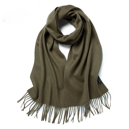100% Cashmere Scarf Women Luxury Brand Pashmina Unisex Men Solid Color Warm Autumn Winter Thick Real Soft Long Cashmere Scarves