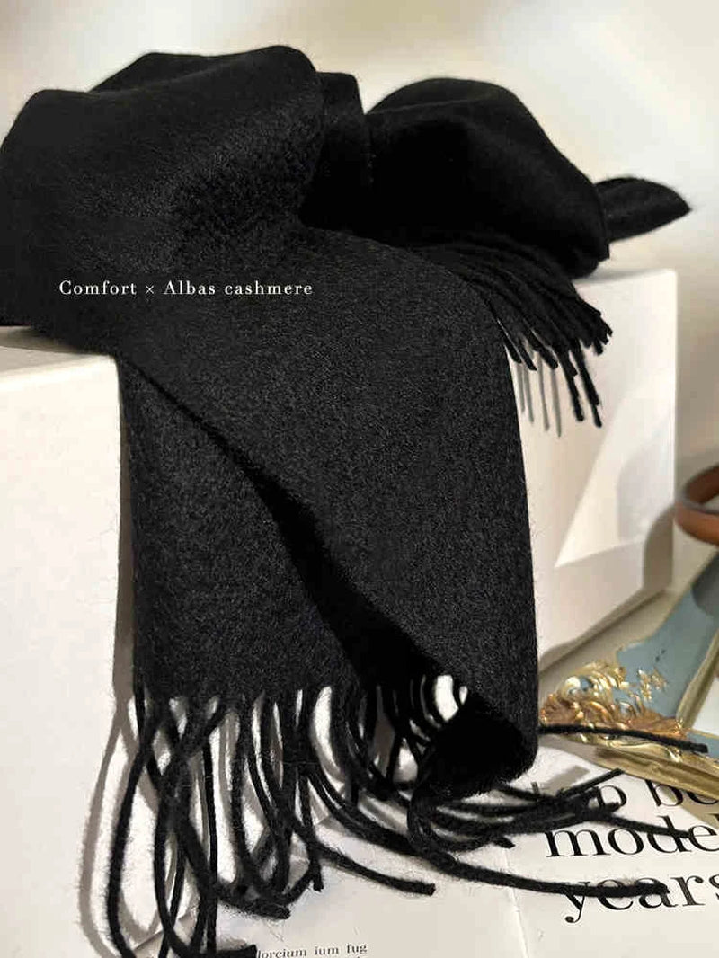 100% Cashmere Scarf Women Luxury Brand Pashmina Unisex Men Solid Color Warm Autumn Winter Thick Real Soft Long Cashmere Scarves