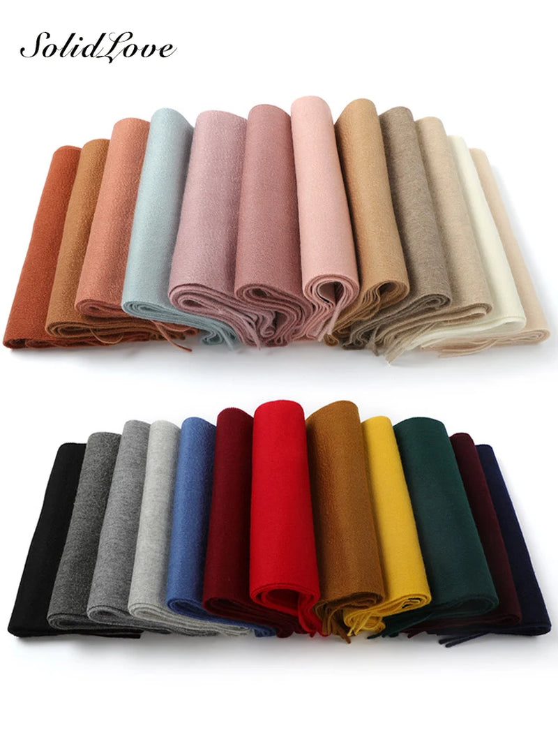100% Cashmere Scarf Women Luxury Brand Pashmina Unisex Men Solid Color Warm Autumn Winter Thick Real Soft Long Cashmere Scarves