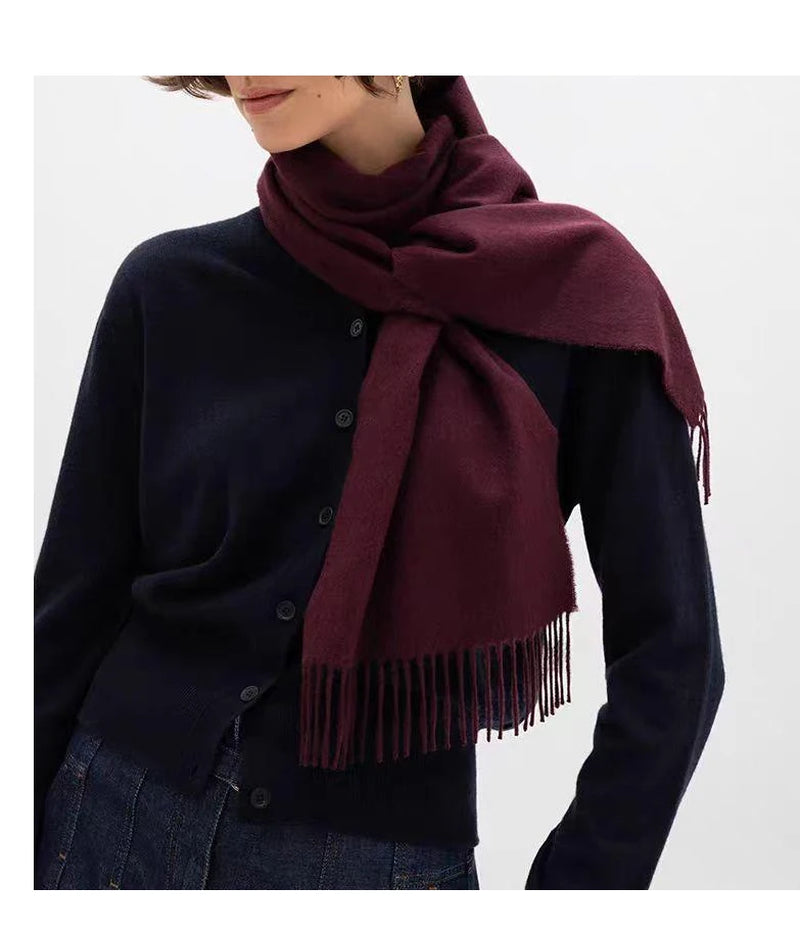 Solidlove Wool Winter Scarf Women Scarves Adult Scarves for Ladies 100% Wool Scarf Women Fashion Cashmere Poncho Wrap